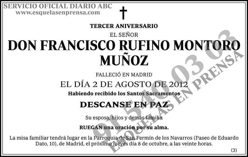 Francisco Rufino Montoro Muñoz